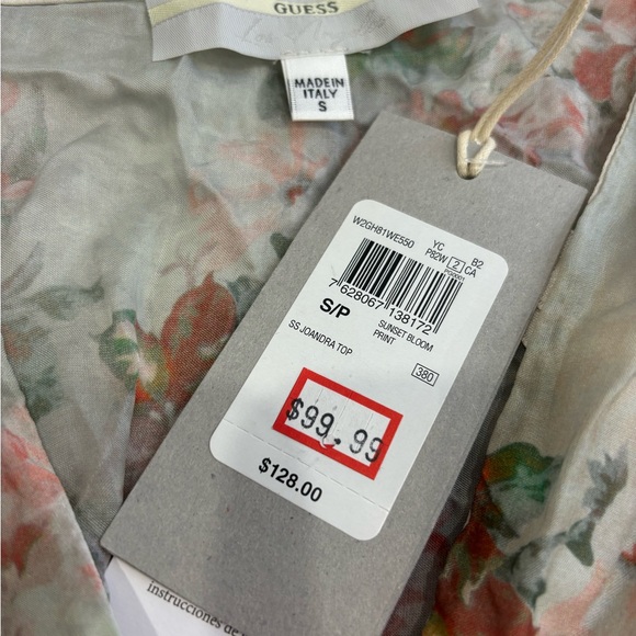 Floral guess top Joandra top BNWT - Picture 3 of 5